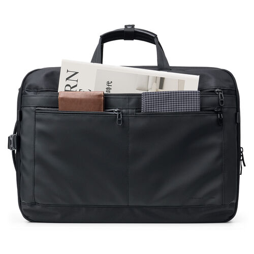 3WAYビジネスバッグ（拡張・26～39リットル・大容量・16インチ・PCバッグ・バックパック・ショルダー・手提げ・出張・撥水・通勤・多機能・大型・メンズ・シンプル・多収納・ブラック）