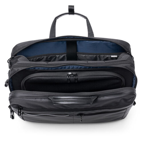 3WAYビジネスバッグ（拡張・26～39リットル・大容量・16インチ・PCバッグ・バックパック・ショルダー・手提げ・出張・撥水・通勤・多機能・大型・メンズ・シンプル・多収納・ブラック）