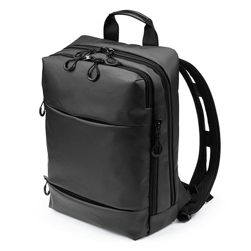 ビジネスリュック バックパック 軽量  耐水 通勤 自転車 SPACE-WING コーデュラ 22L　ブラック