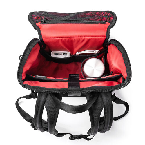 ビジネスリュック SPACE-WING（ラダー形状ショルダーベルト・20リットル・軽量・ビジネスバッグパック・通勤バッグ・ブラック）