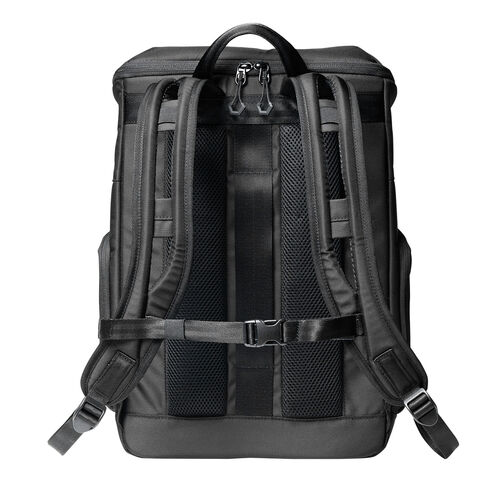 ビジネスリュック SPACE-WING（ラダー形状ショルダーベルト・20リットル・軽量・ビジネスバッグパック・通勤バッグ・ブラック）