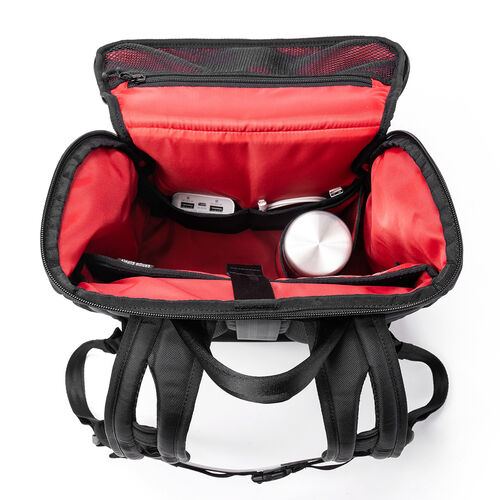 ビジネスリュック SPACE-WING（ラダー形状ショルダーベルト・26リットル・軽量・ビジネスバッグパック・通勤バッグ・ブラック）