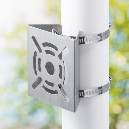 カメラ取付金具（防犯カメラ取付・ステンレス製・センサーライト・ミラー・円柱・ポール用・ダミーカメラ・監視カメラ・接続金具・止め金具・連結金具・ドライバー付属）