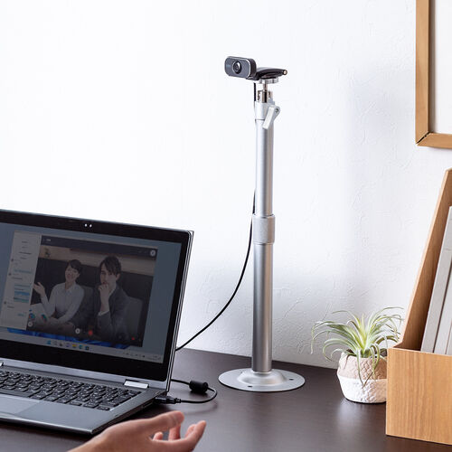 防犯カメラスタンド（長さ伸縮タイプ・32.8～51.5cm・ストレート・カメラ用ブラケット・カメラマウント・壁面固定・天井取付）