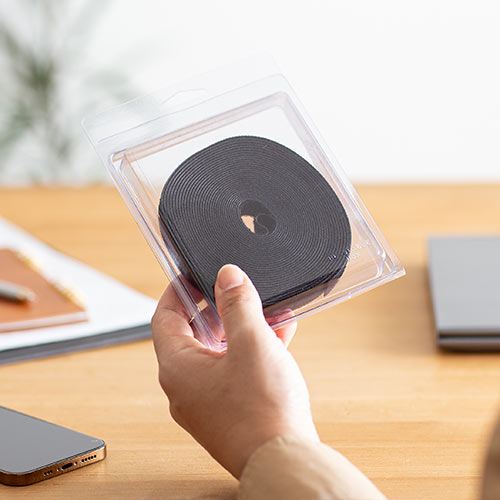 ケーブルタイ（面ファスナー・ブラック・9m）