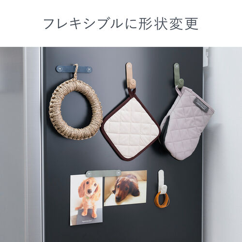 万能クリップ（5色セット・マグネット・クリップ・くすみカラー・シリコン製・ケーブルホルダー・磁石・ピン・メモ・冷蔵庫）