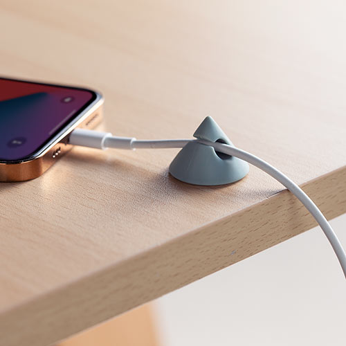 ケーブルホルダー（コードクリップ・ケーブル落下防止・シリコン・5色入り）