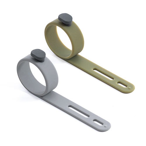 ケーブルゴムバンド（結束バンド ケーブルバンド ケーブルアクセサリ グレー/カーキ各1個入り）