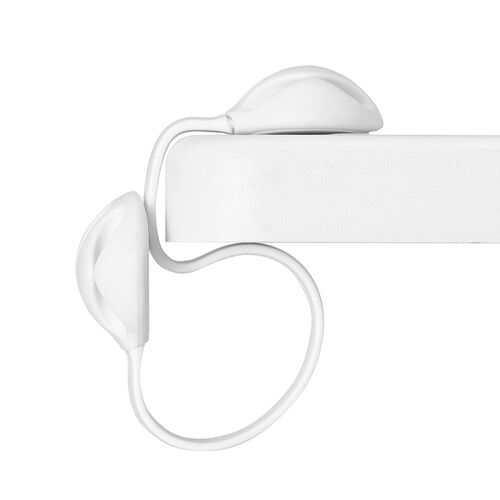 クリップ式ケーブルホルダー（テープ不要・挟み込み式・ケーブルアクセサリ・ケーブルクリップ・2個入り・ホワイト）