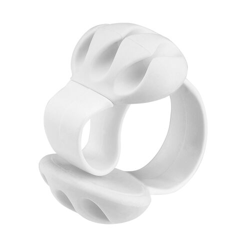 クリップ式ケーブルホルダー（テープ不要・挟み込み式・ケーブルアクセサリ・ケーブルクリップ・2個入り・ホワイト）