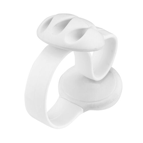 クリップ式ケーブルホルダー（テープ不要・挟み込み式・ケーブルアクセサリ・ケーブルクリップ・2個入り・ホワイト）