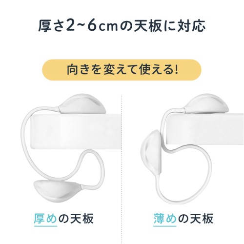 クリップ式ケーブルホルダー（テープ不要・挟み込み式・ケーブルアクセサリ・ケーブルクリップ・2個入り・ホワイト）