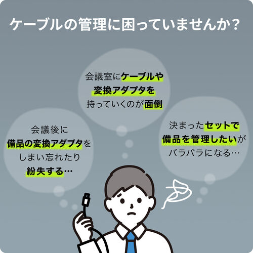機器連結ワイヤー（備品管理 ケーブル連結・変換アダプタ管理・部品・パーツ・自作・セキュリティ・紛失防止・法人）