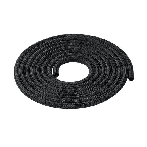 ケーブルスリーブ（Sサイズ・直径1.3cm・長さ5m・フリーカット・耐摩擦性・ペット噛み防止・配線・編組・ケーブルカバー・ケーブル収納）