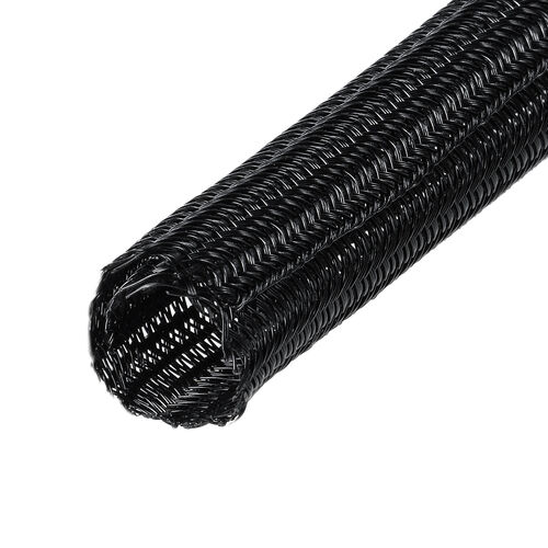 ケーブルスリーブ（Mサイズ・直径2cm・長さ5m・フリーカット・耐摩擦性・ペット噛み防止・配線・編組・ケーブルカバー・ケーブル収納）