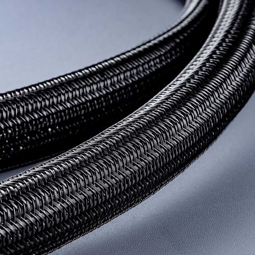 ケーブルスリーブ（Mサイズ・直径2cm・長さ5m・フリーカット・耐摩擦性・ペット噛み防止・配線・編組・ケーブルカバー・ケーブル収納）