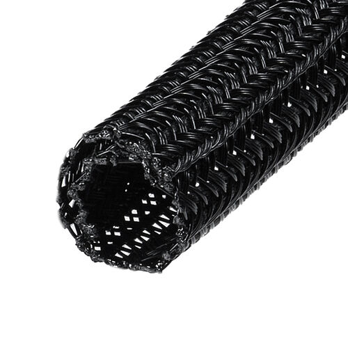 ケーブルスリーブ（Lサイズ・直径2.5cm・長さ5m・フリーカット・耐摩擦性・ペット噛み防止・配線・編組・ケーブルカバー・ケーブル収納）