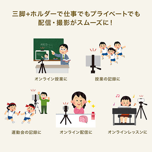 iPad・タブレット三脚固定ホルダー（iPad Air2対応・三脚アタッチメント）