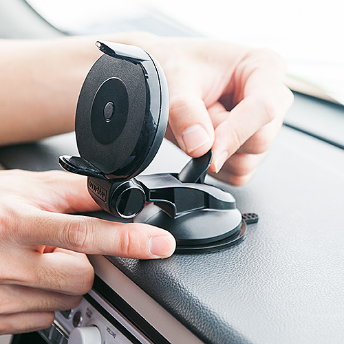 スマートフォン車載ホルダー（iPhone 12 mini/iPhone 12/iPhone 12 Pro/12 Pro Max・Androidスマートフォン対応・ダッシュボード取付・ゲル吸盤）