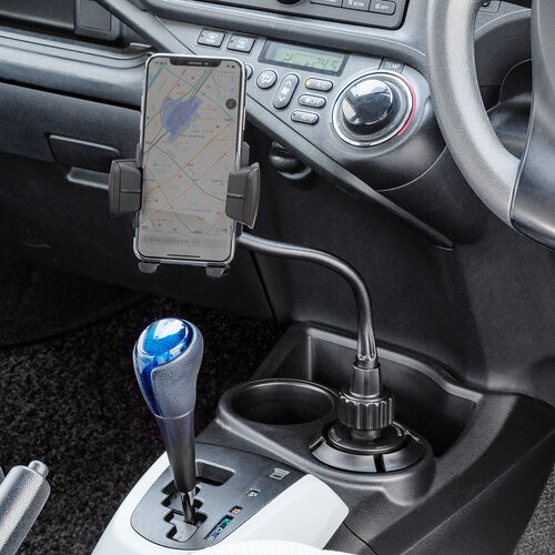 スマホ車載ホルダー（ドリンクホルダー・カップホルダー・フレキシブルアーム・ワンタッチ取り外し）