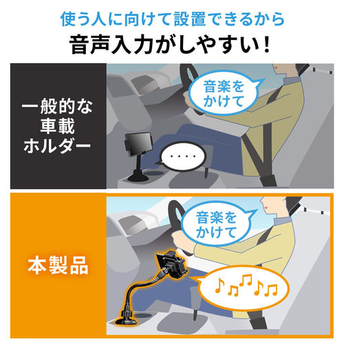 スマホ車載ホルダー（ドリンクホルダー・カップホルダー・フレキシブルアーム・ワンタッチ取り外し）