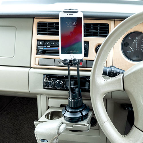 タブレット・スマートフォンホルダー（ドリンクホルダー・カップホルダー・角度調整・車載ホルダー・タブレット・スマートフォン）