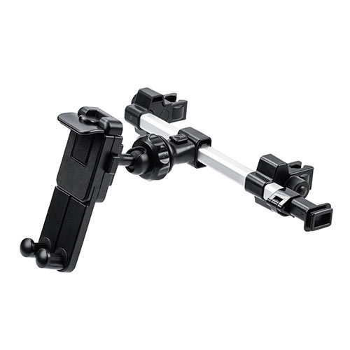 車載ヘッドレストホルダー（ヘッドレスト・タブレット・スマートフォン・後部座席用・位置調整）