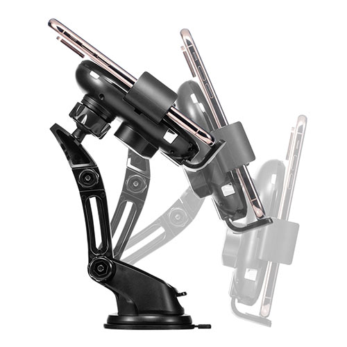 スマートフォン用車載ホルダー（自動開閉・オートホールド・Qi充電・ワイヤレス充電・吸盤取り付け・iPhone）