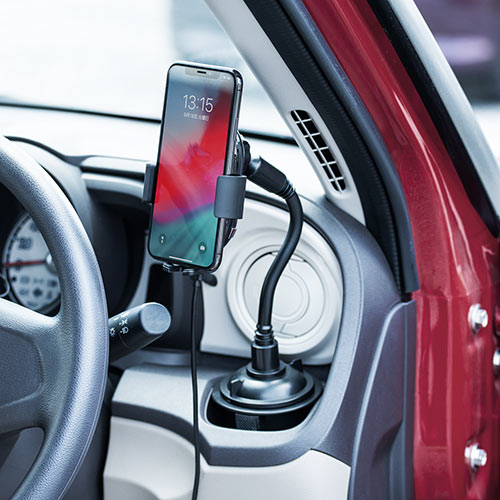 スマートフォン用車載ホルダー（自動開閉・オートホールド・Qi