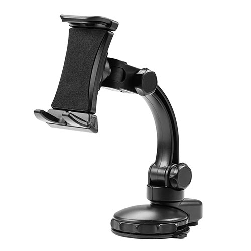 タブレットホルダー（車載ホルダー・吸盤取り付け・7～11インチ・iPad・角度調整・タブレットスタンド・ブラック）