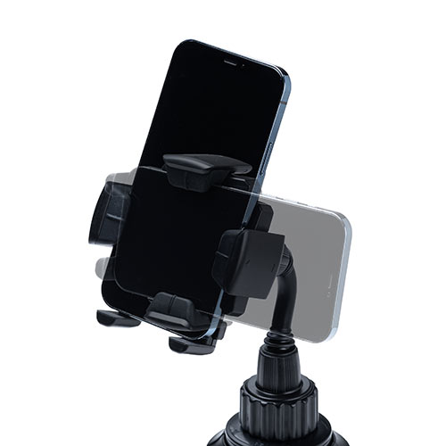 スマートフォン用車載ホルダー（ドリンクホルダー・カップホルダー・フレキシブルアーム・ホルダー調整・ワンタッチ取り外し・短いアーム）