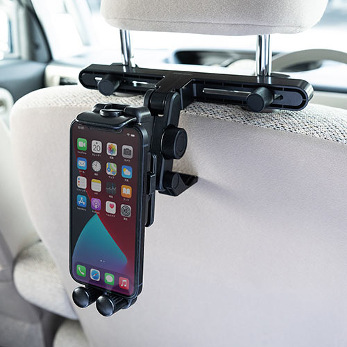 車載ヘッドレストホルダー（ヘッドレスト取付・後部座席用
