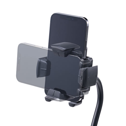 スマホ車載ホルダー ドリンクホルダー固定 フレキシブルアーム カップホルダー付き ペン立て シガーソケット USB充電