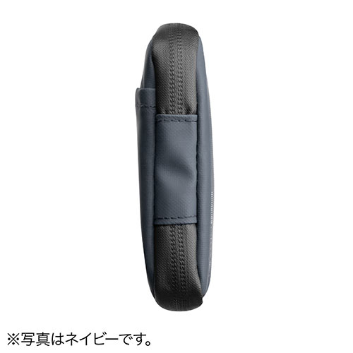 スマートキーケース スマートキー2個収納 カード2枚収納 防水 防塵 止水ファスナー 外側ポケット付き キーリング付属 ブラック