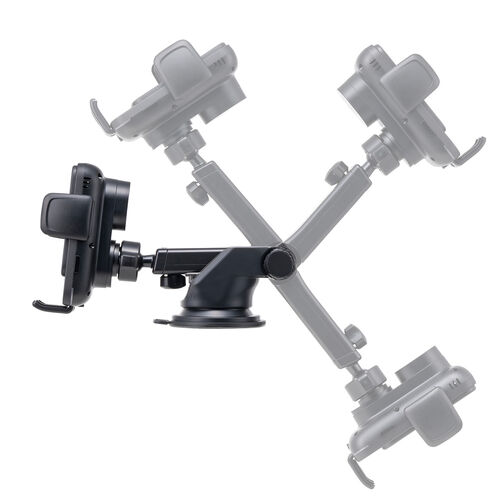 車載ホルダー（ワイヤレス充電・充電コイル自動検知・自動開閉・吸盤取り付け・エアコン取り付け・最大15W・急速充電・スマートフォン・iPhone・Android）