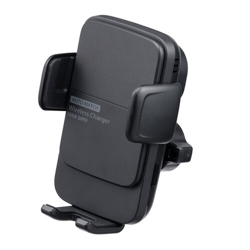 車載ホルダー（ワイヤレス充電・充電コイル自動検知・自動開閉・吸盤取り付け・エアコン取り付け・最大15W・急速充電・スマートフォン・iPhone・Android）