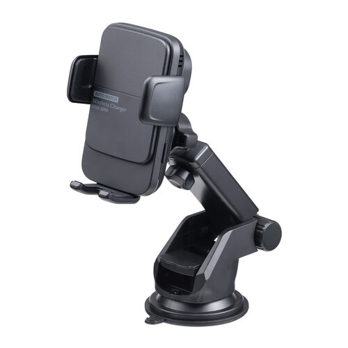 車載ホルダー（ワイヤレス充電・充電コイル自動検知・自動開閉・吸盤取り付け・エアコン取り付け・最大15W・急速充電・スマートフォン・iPhone・Android）