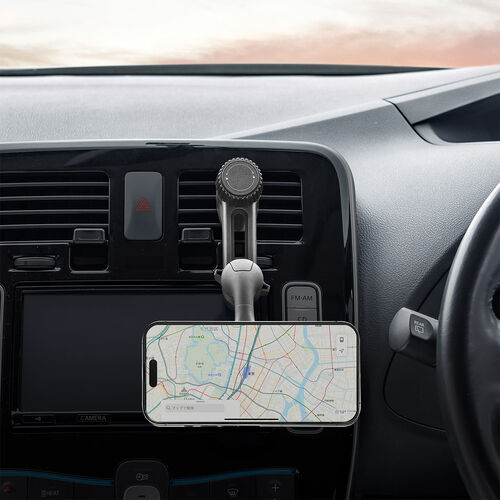 MagSafe対応車載ホルダー（スマホホルダー・車・エアコン吹き出し口・360度調整・片手操作・磁気吸着・iPhone15/14/13/12シリーズ対応・メタルリング付属）