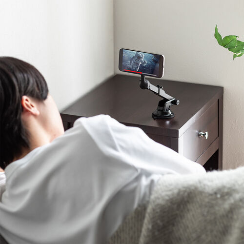 MagSafe対応車載ホルダー（スマホホルダー・車・吸盤取り付け・360度調整・片手操作・磁気吸着・iPhone15/14/13/12シリーズ対応・メタルリング付属）