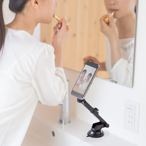 MagSafe対応車載ホルダー（スマホホルダー・車・吸盤取り付け・360度調整・片手操作・磁気吸着・iPhone15/14/13/12シリーズ対応・メタルリング付属）