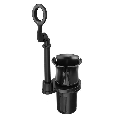 MagSafe対応車載ホルダー（スマホホルダー・車・ドリンクホルダー設置・360度調整・片手操作・磁気吸着・iPhone15/14/13/12シリーズ対応・メタルリング付属）