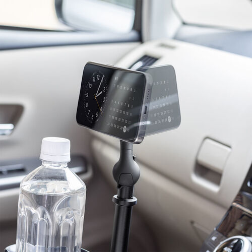 MagSafe対応車載ホルダー（スマホホルダー・車・ドリンクホルダー設置・360度調整・片手操作・磁気吸着・iPhone15/14/13/12シリーズ対応・メタルリング付属）