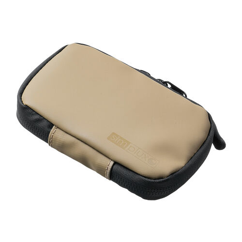 スマートキーケース（スマートキー1個収納・カード2枚収納・防水・防塵・止水ファスナー・キーリング付属・ベージュ）