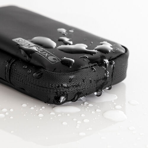 スマートキーケース（スマートキー1個収納・カード2枚収納・防水・防塵・止水ファスナー・キーリング付属・ブラック）