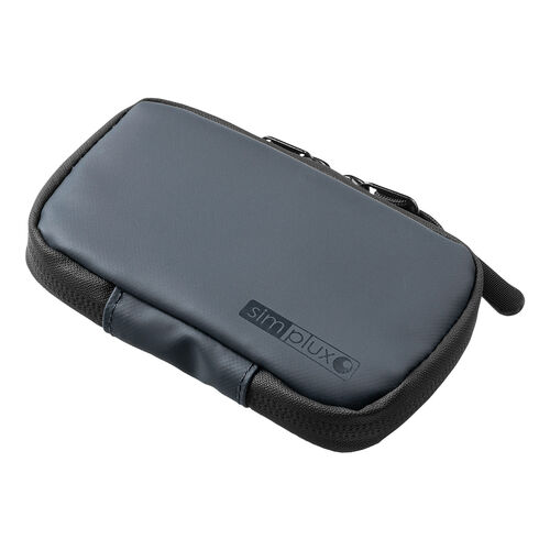 スマートキーケース（スマートキー1個収納・カード2枚収納・防水・防塵・止水ファスナー・キーリング付属・ネイビー）