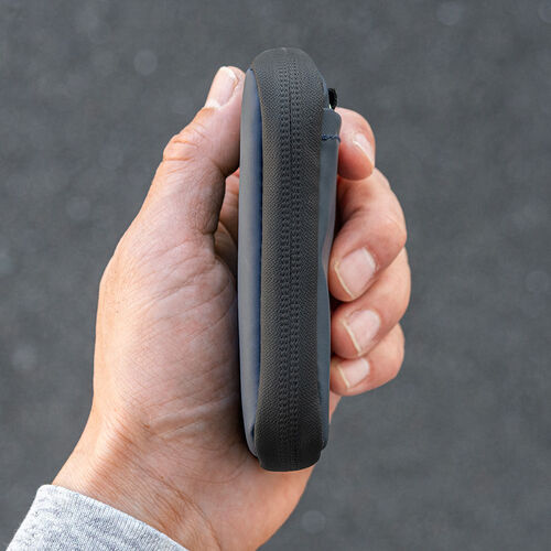 スマートキーケース（スマートキー1個収納・カード2枚収納・防水・防塵・止水ファスナー・キーリング付属・ネイビー）