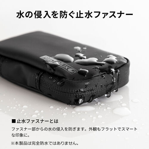 スマートキーケース（スマートキー1個収納・カード2枚収納・防水・防塵・止水ファスナー・キーリング付属・ネイビー）