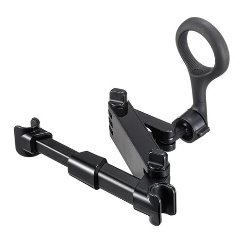 車載ホルダー（MagSafe対応・ヘッドレスト固定型・伸縮アーム・後部座席用・スマホホルダー・360度調整・磁気吸着・iPhone15/14/13/12対応・メタルリング・メディア掲載） CAR107