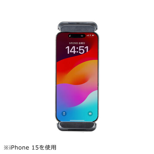 車載タブレットホルダー（ヘッドレスト固定型・伸縮アーム・後部座席用・7～13インチ対応・iPhone・Android・iPad・メディア掲載）