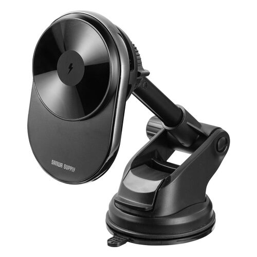 車載ホルダー（ワイヤレス充電対応・半導体冷却機能・ペルチェ素子・マグネット・磁気吸着・スマホホルダー・車・吸盤取り付け・片手操作・iPhone・Android・急速充電・メタルリング付属）